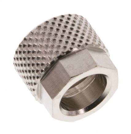 8x6mm (M12x1) Nickel-plated Brass Union Nut [20 Pieces]