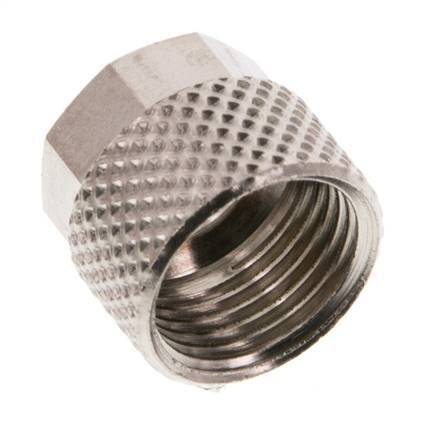 8x6mm (M12x1) Nickel-plated Brass Union Nut [20 Pieces]