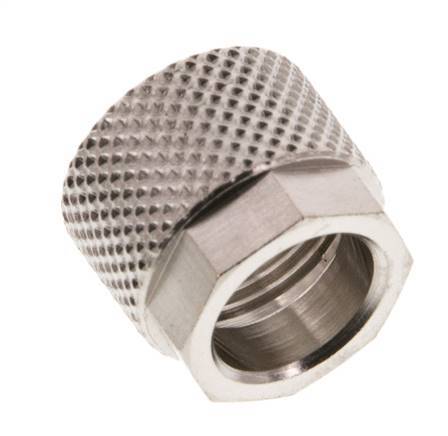 10x8mm (M14x1) Nickel-plated Brass Union Nut [10 Pieces]
