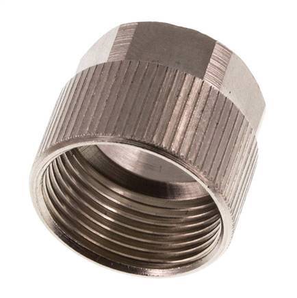 11.6x9mm (M16x1) Nickel-plated Brass Union Nut [5 Pieces]