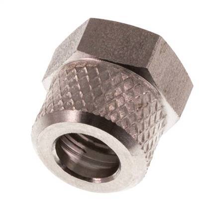 6x4mm (M10x1) Stainless Steel Union Nut [2 Pieces]