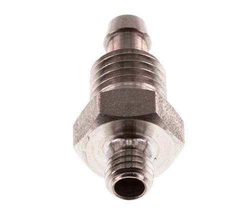 6x4 & M5 Stainless Steel 1.4571 Straight Push-on Fitting with Male Threads