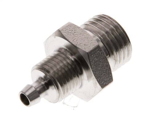 6x4 & G1/4'' Stainless Steel 1.4571 Straight Push-on Fitting with Male Threads