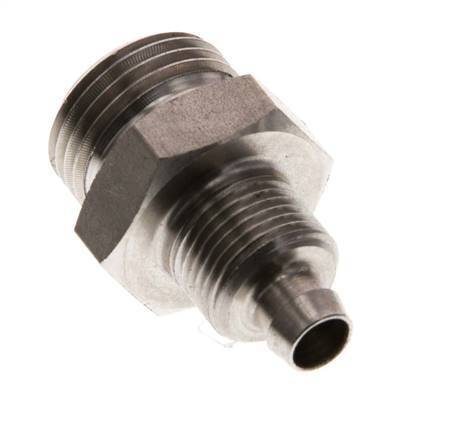 8x6 & G3/8'' Stainless Steel 1.4571 Straight Push-on Fitting with Male Threads