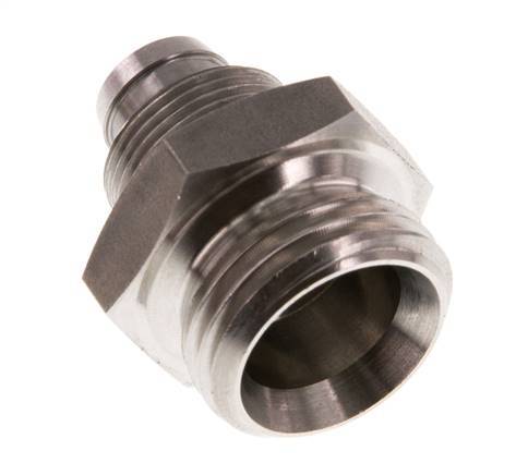12x10 & G1/2'' Stainless Steel 1.4571 Straight Push-on Fitting with Male Threads