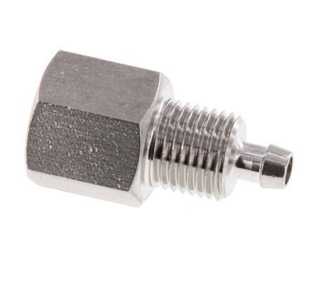 6x4 & G1/8'' Stainless Steel 1.4571 Straight Push-on Fitting with Female Threads