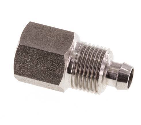 8x6 & G1/8'' Stainless Steel 1.4571 Straight Push-on Fitting with Female Threads