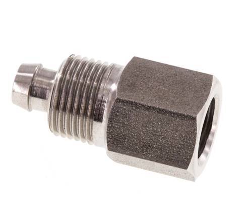 8x6 & G1/8'' Stainless Steel 1.4571 Straight Push-on Fitting with Female Threads