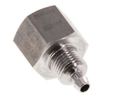 6x4 & G1/4'' Stainless Steel 1.4571 Straight Push-on Fitting with Female Threads