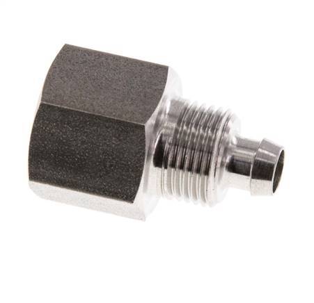 8x6 & G1/4'' Stainless Steel 1.4571 Straight Push-on Fitting with Female Threads