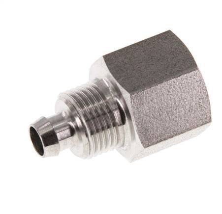8x6 & G1/4'' Stainless Steel 1.4571 Straight Push-on Fitting with Female Threads