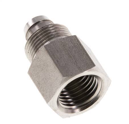10x8 & G1/4'' Stainless Steel 1.4571 Straight Push-on Fitting with Female Threads