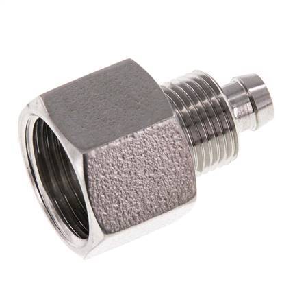 8x6 & G3/8'' Stainless Steel 1.4571 Straight Push-on Fitting with Female Threads