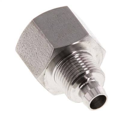 8x6 & G3/8'' Stainless Steel 1.4571 Straight Push-on Fitting with Female Threads