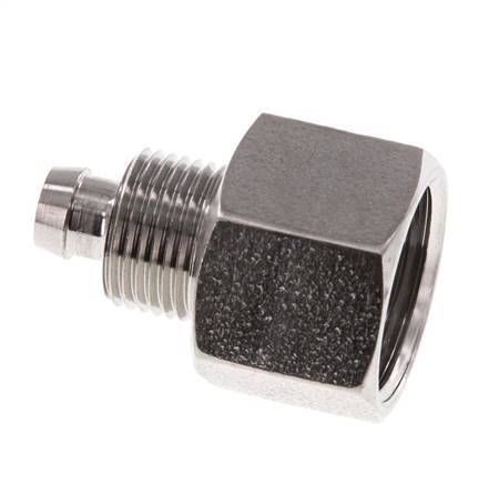 8x6 & G3/8'' Stainless Steel 1.4571 Straight Push-on Fitting with Female Threads