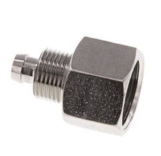 8x6 & G3/8'' Stainless Steel 1.4571 Straight Push-on Fitting with Female Threads