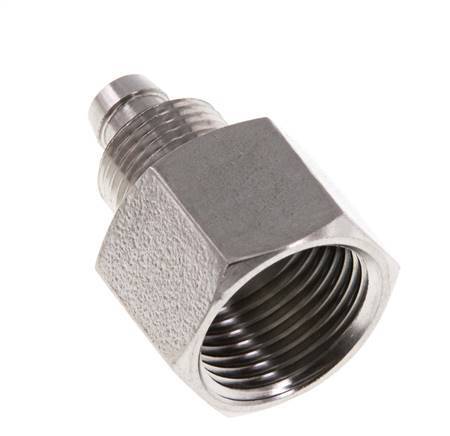 8x6 & G3/8'' Stainless Steel 1.4571 Straight Push-on Fitting with Female Threads