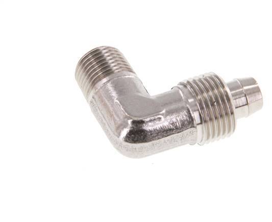 8x6 & R1/8'' Stainless Steel 1.4404 Elbow Push-on Fitting with Male Threads