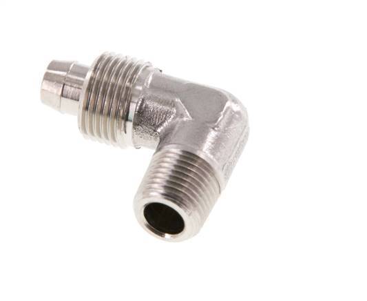 8x6 & R1/8'' Stainless Steel 1.4404 Elbow Push-on Fitting with Male Threads