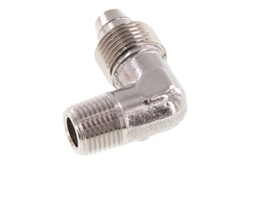 8x6 & R1/8'' Stainless Steel 1.4404 Elbow Push-on Fitting with Male Threads