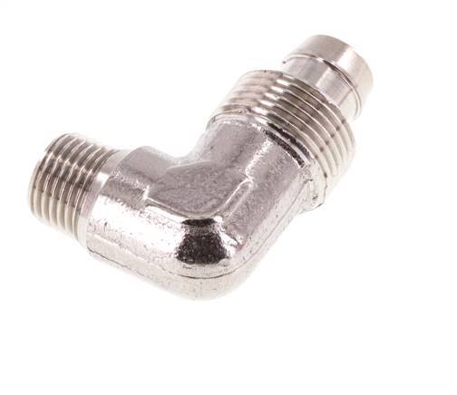 10x8 & R1/8'' Stainless Steel 1.4404 Elbow Push-on Fitting with Male Threads