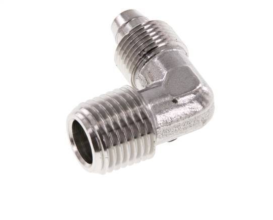 8x6 & R1/4'' Stainless Steel 1.4404 Elbow Push-on Fitting with Male Threads