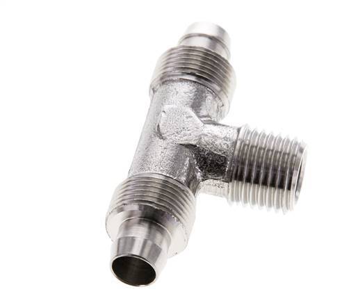 10x8 & R1/4'' Stainless Steel 1.4404 Tee Push-on Fitting with Male Threads