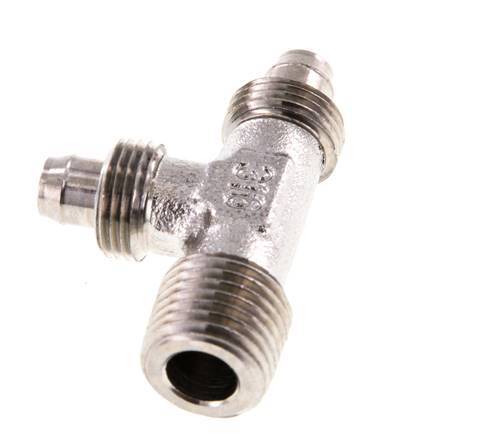 8x6 & R1/4'' Stainless Steel 1.4305 Right Angle Tee Push-on Fitting with Male Threads