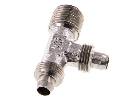 8x6 & R1/4'' Stainless Steel 1.4305 Right Angle Tee Push-on Fitting with Male Threads