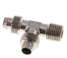 10x8 & R1/4'' Stainless Steel 1.4305 Right Angle Tee Push-on Fitting with Male Threads