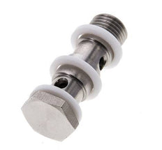2-way Stainless Steel Banjo Bolt with G1/4'' Male Threads PTFE L42mm