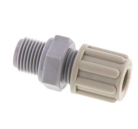 6x4mm & G1/8'' PA Straight Compression Fitting with Male Threads 10 bar [5 Pieces]