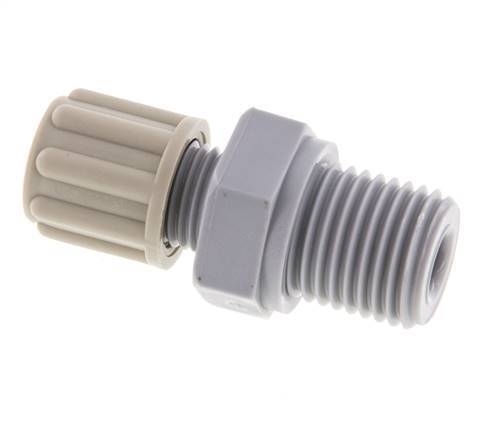 6x4mm & G1/4'' PA Straight Compression Fitting with Male Threads 10 bar [5 Pieces]