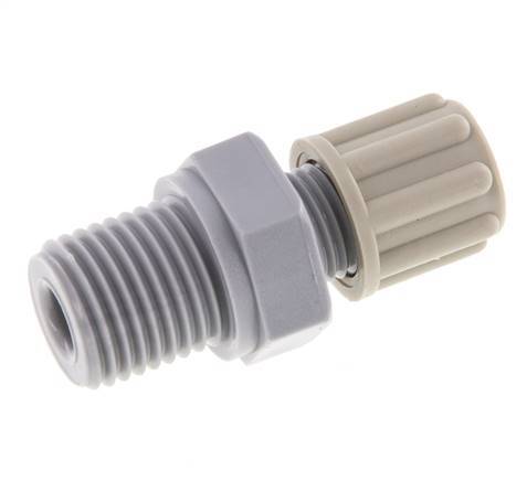 6x4mm & G1/4'' PA Straight Compression Fitting with Male Threads 10 bar [5 Pieces]