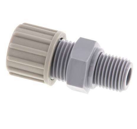 10x8mm & G1/4'' PA Straight Compression Fitting with Male Threads 10 bar [2 Pieces]