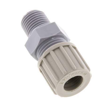 10x8mm & G1/4'' PA Straight Compression Fitting with Male Threads 10 bar [2 Pieces]