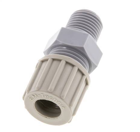 10x8mm & G1/4'' PA Straight Compression Fitting with Male Threads 10 bar [2 Pieces]