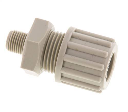 12x9mm & G1/8'' PP Straight Compression Fitting with Male Threads 10 bar
