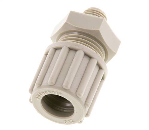 12x9mm & G1/8'' PP Straight Compression Fitting with Male Threads 10 bar