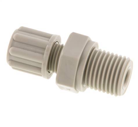 6x4mm & G1/4'' PP Straight Compression Fitting with Male Threads 10 bar [2 Pieces]