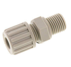 8x6mm & G1/4'' PP Straight Compression Fitting with Male Threads 10 bar