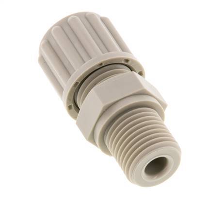 8x6mm & G1/4'' PP Straight Compression Fitting with Male Threads 10 bar