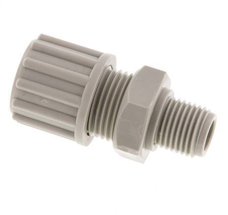 12x9mm & G1/4'' PP Straight Compression Fitting with Male Threads 10 bar