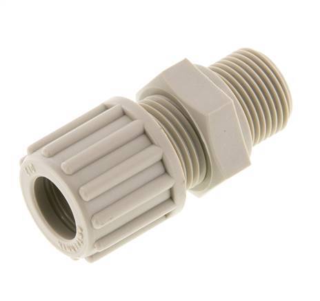 12x10mm & G3/8'' PP Straight Compression Fitting with Male Threads 10 bar
