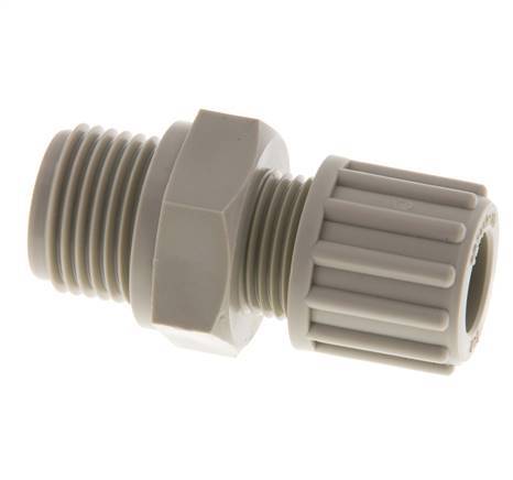 12x9mm & G1/2'' PP Straight Compression Fitting with Male Threads 10 bar