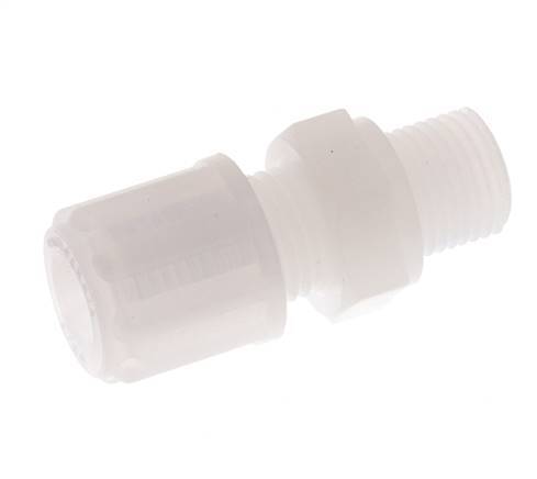 6x4mm & G1/8'' PVDF Straight Compression Fitting with Male Threads 10 bar