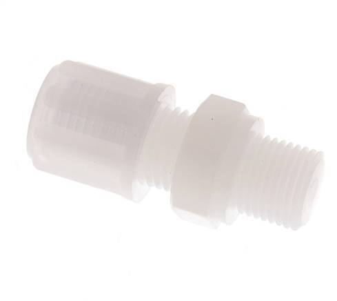 6x4mm & G1/8'' PVDF Straight Compression Fitting with Male Threads 10 bar