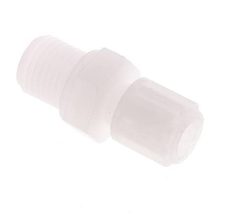 6x4mm & G1/4'' PVDF Straight Compression Fitting with Male Threads 10 bar