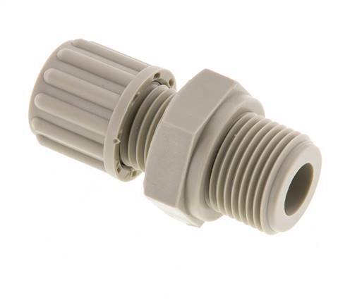 8x6mm & G1/4'' PVDF Straight Compression Fitting with Male Threads 10 bar
