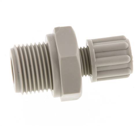 8x6mm & G1/4'' PVDF Straight Compression Fitting with Male Threads 10 bar